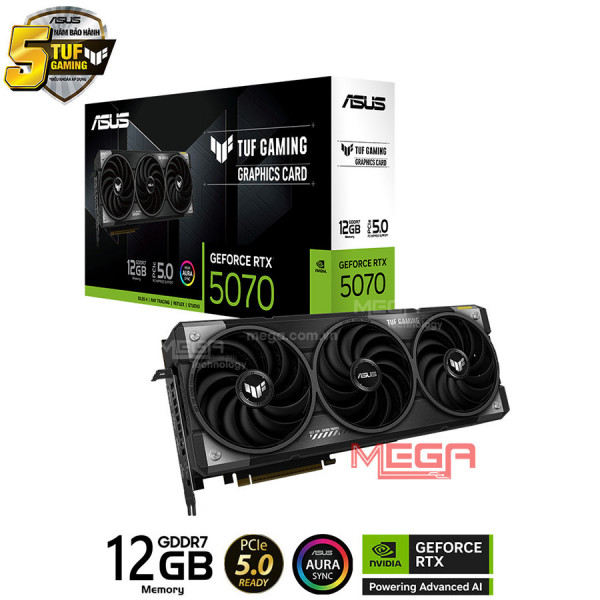 Vga Asus TUF Gaming GeForce RTX 5070 12GB GDDR7 (TUF-RTX5070-12G-GAMING)