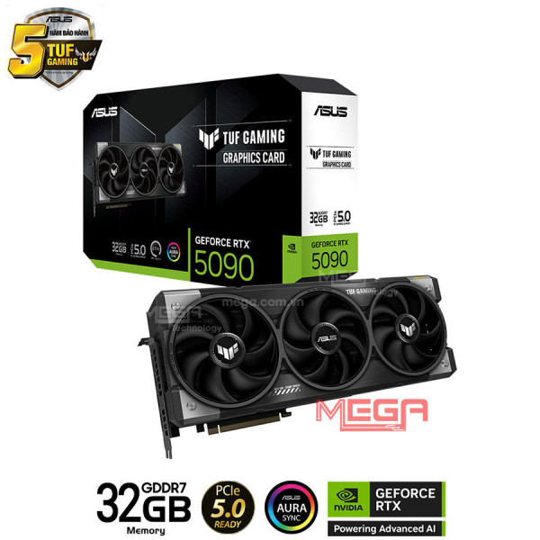 Vga Asus TUF Gaming GeForce RTX 5090 32GB GDDR7 (TUF-RTX5090-32G-GAMING)