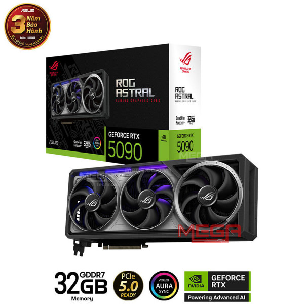 Vga Asus ROG Astral GeForce RTX 5090 32GB GDDR7 (ROG-ASTRAL-RTX5090-32G-GAMING)