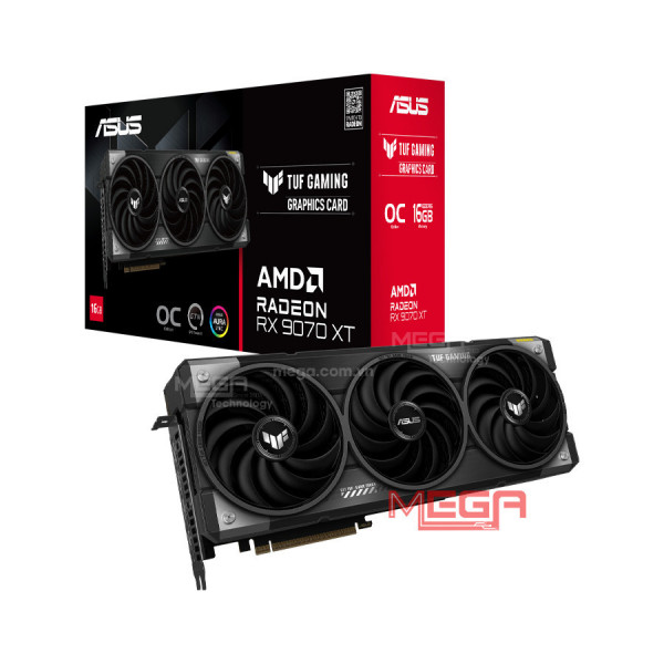 Vga Asus TUF Gaming Radeon RX 9070 XT OC Edition 16GB GDDR6 (TUF-RX9070XT-O16G-GAMING)