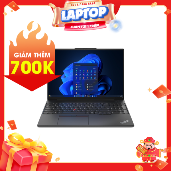 Laptop Lenovo ThinkPad E16 Gen 2 21MA004LVA Đen (Cpu Ultra 7-155H, Ram 16GB(8gbx2), SSD 1TB, Vga Intel Arc Graphics, 16 inch WUXGA IPS, No OS, 2Y)