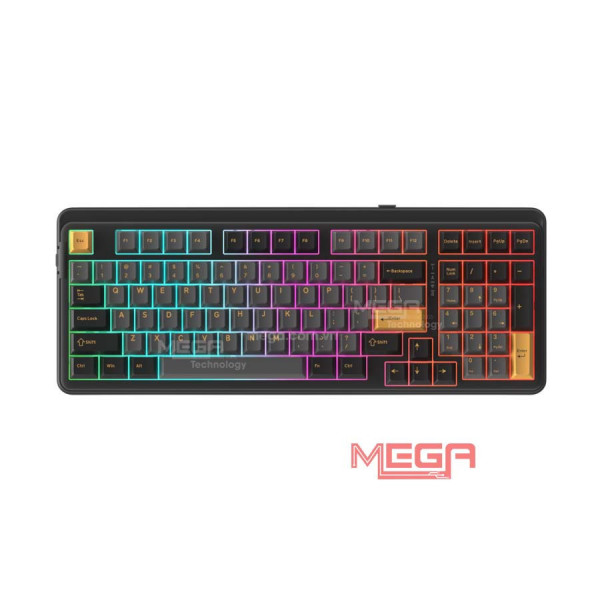 Bàn phím cơ không dây DAREU EK98 PRO Black - Golden Cloud Switch