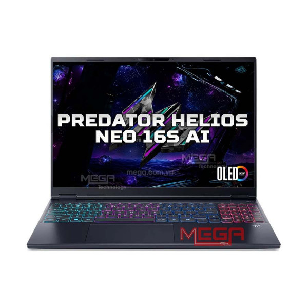 Laptop Acer Predator Helios Neo 16S AI PHN16S-71-95MS Đen (Cpu Ultra 9-275HX, Ram 64gb( 2x32gb), SSD 2TB ( 2x1TB), Vga NVIDIA GeForce RTX 5070 Ti 12G, 16 inch 2K+ OLED 240Hz,Win 11H)