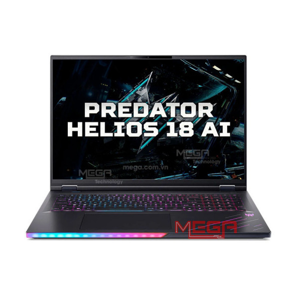 Laptop Acer Predator Helios 18 AI PH18-73-93P0 Đen (Cpu Core Ultra 9-275HX, Ram 64gb, SSD 3TB, Vga NVIDIA GeForce RTX 5080 16GB, 18 inch 2K+ 250Hz IPS DDS Mini LED,  Win 11H)