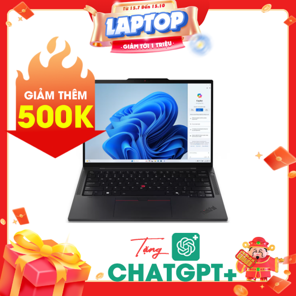 Laptop Lenovo ThinkPad T14s Gen 5– 21LS0060VA Đen (Ultra 7 155U, Ram 16GB, SSD 512GB, Vga Integrated Intel Graphics, Finger Print, 14.0 WUXGA  IPS 400nits Anti-glare, NoOS, 3Y)