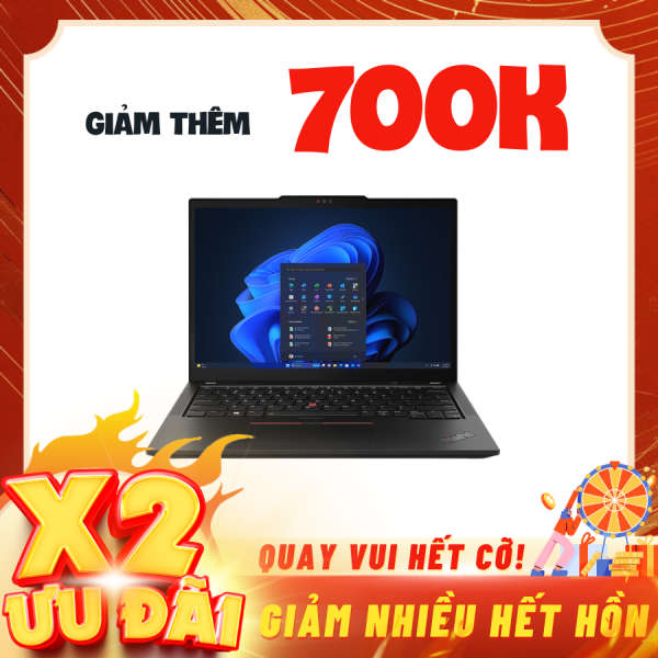 Laptop Lenovo ThinkPad X13 Gen 5 21LU004DVA Đen ( Cpu Ultra 5-125U, Ram 16GB, SSD 512GB, Vga Integrated Intel Graphics, Finger Print,13.3 inch WUXGA IPS 300nits Anti-glare, NoOS, 3Y)
