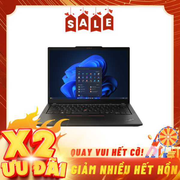 Laptop Lenovo ThinkPad X13 Gen 5 21LU004DVA Đen ( Cpu Ultra 5-125U, Ram 16GB, SSD 512GB, Vga Integrated Intel Graphics, Finger Print,13.3 inch WUXGA IPS 300nits Anti-glare, NoOS, 3Y)