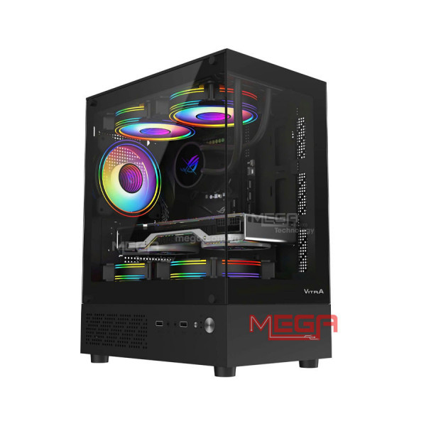 Case Vitra Atlantis X6 Lite - Black ( Sẵn 3 Fan)