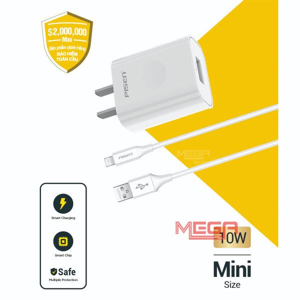 Củ Sạc PISEN - Mr White I Charger 2A, Trắng - Global Model: TS-C134(GLB)