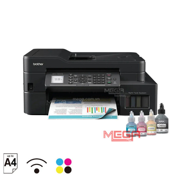 Máy in phun màu đa năng Brother MFC-T920DW (In đảo mặt, Scan ADF 1 mặt, Copy, A4, USB, LAN, WIFI)