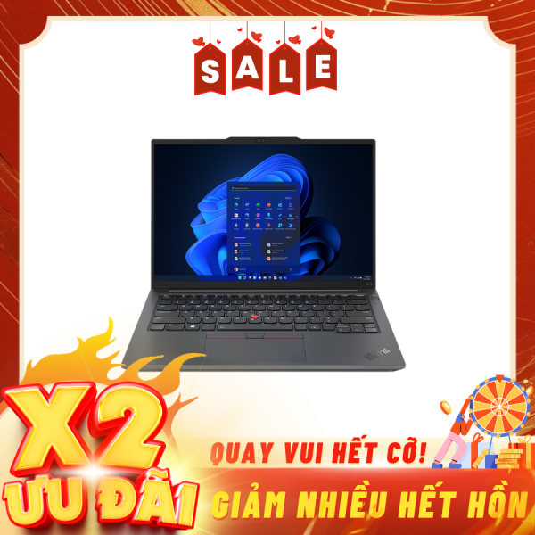 Laptop Lenovo ThinkPad E14 Gen 5 21JK00PFVA Đen ( Cpu i7-1355U, Ram 16GB, SSD 512GB, Vga Intel Iris Xe Graphics, 14 inch WUXGA IPS, Finger Print, NoOS, 2Y)