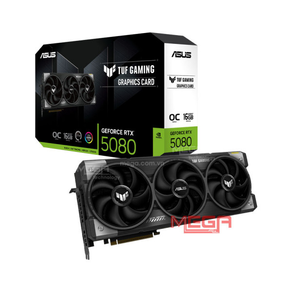 Vga Asus TUF Gaming GeForce RTX 5080 16GB GDDR7 OC Edition (TUF-RTX5080-O16G-GAMING)