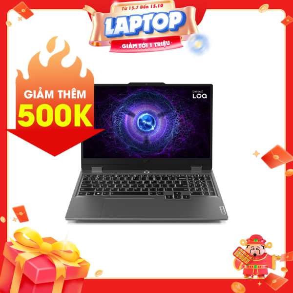 Laptop Lenovo LOQ 15IRX9 83DV012LVN Xám ( Cpu I5-13450HX, Ram 12GB, SSD 512GB, Vga NVIDIA GeForce RTX 3050 6GB GDDR6, 15.6 Inch FHD (1920x1080) IPS , Win11 Home, 2Y)