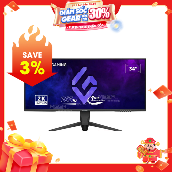 LCD Viewsonic VX3480-2K-PRO 34 Inch 2K UWQHD( 3440 x 1440) VA 165Hz 1ms ( DP,HDMI ,USB-A)
