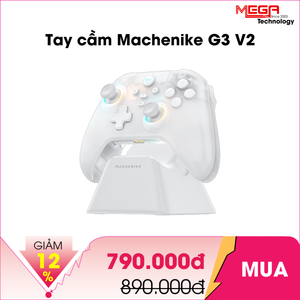 Tay cầm Machenike G3 V2 Tri-mode Controller - White