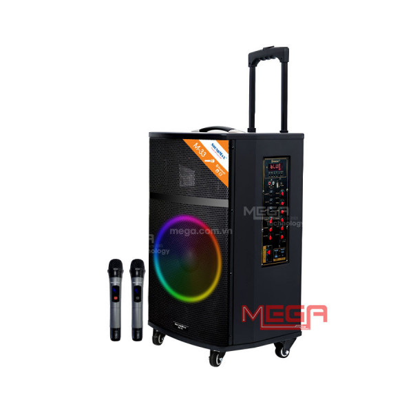 Loa SoundMax M-33 100w (AUX, Bluetooth, USB/TF, Led RGB,2 Mic)