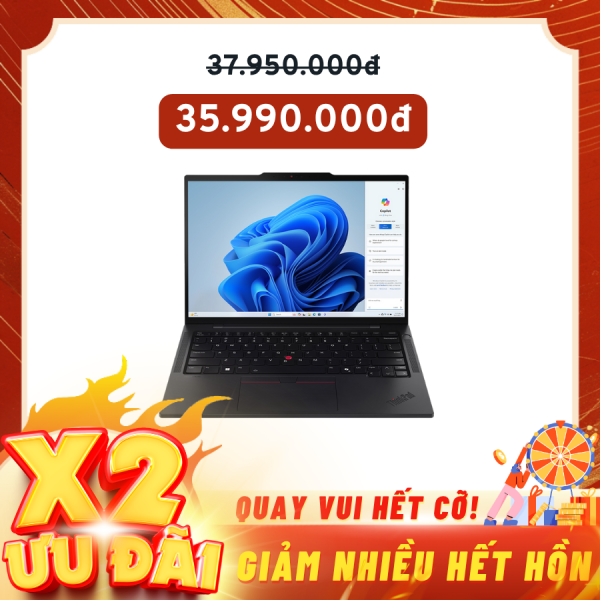 Laptop Lenovo ThinkPad T14S GEN 5 21LS0061VA Đen (Cpu Ultra 7-155U, Ram 32GB, SSD 1TB, Vga Integrated Intel® Graphics, 14 inch WUXGA, NoOS, 3Y)
