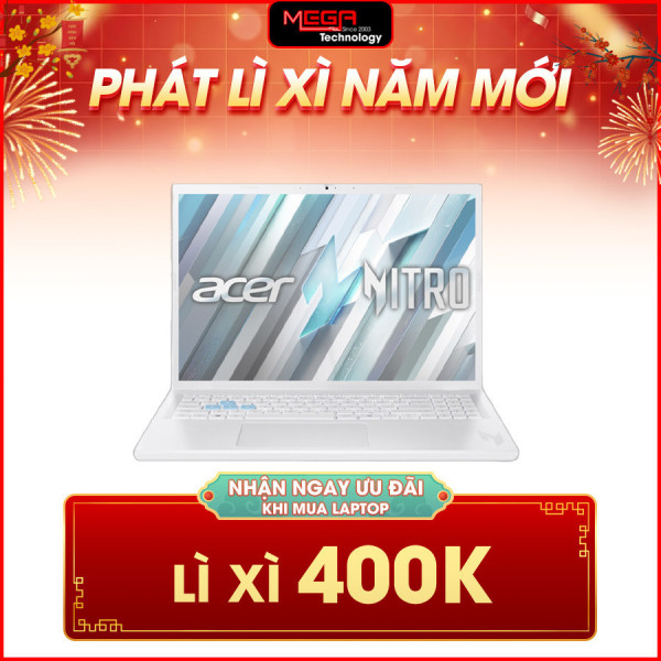 Laptop Acer Gaming Nitro Lite 16 NL16-71G-71UJ NH.D59SV.002 Trắng ( Cpu i7-13620H, Ram 16gb ( 2x8gb) , SSD 512gb , Vga NVIDIA GeForce RTX 3050 6GD6, 16 inch FHD IPS 165Hz, Win 11H, 1Y)