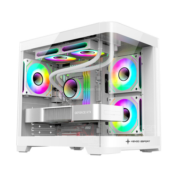 Case Kenoo Esport MK400 - Màu trắng ( không kèm fan)