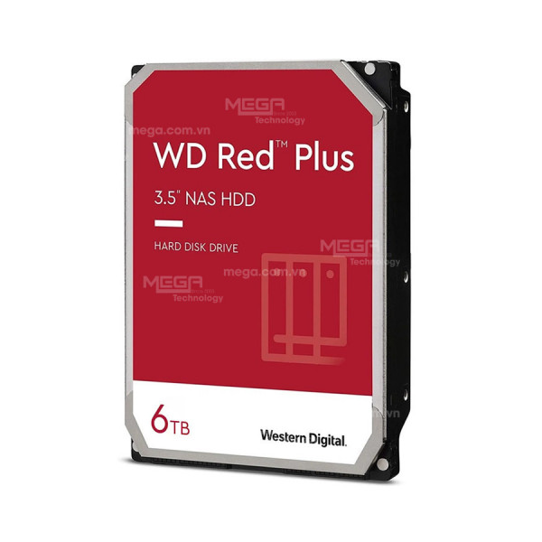 HDD WD Red Plus 6TB 3.5 inch, SATA 3, 256MB Cache, 5400RPM (WD60EFPX)