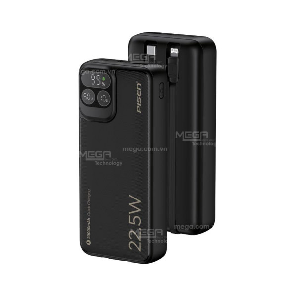 Sạc dự phòng PISEN QUICK Powerlink Showing 22.5W 20000mAh TP-D32 (L & C)