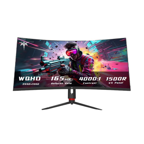 LCD KTC H34S18S 34 inch WQHD (3440x1440) VA 165Hz 1ms Cong, Đen ( HDMI, DisplayPort, USB 2.0)