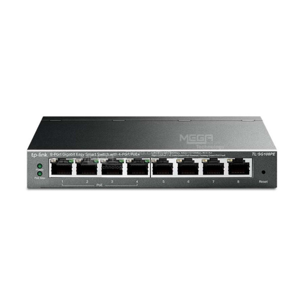 Switch Tp-Link TL-SG108PE (Gigabit (1000Mbps)/ 8 Cổng/ Smart Switch/ 4 cổng PoE)
