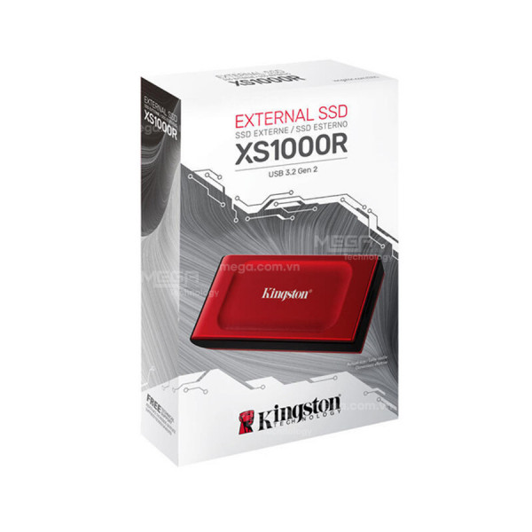 Ổ cứng di động SSD Box Kingston XS1000R 2TB USB 3.2 Gen 2 (SXS1000R/2000G) (Màu Đỏ)