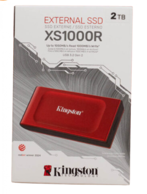 Ổ cứng di động SSD Box Kingston XS1000R 2TB USB 3.2 Gen 2 (SXS1000R/2000G) (Màu Đỏ)