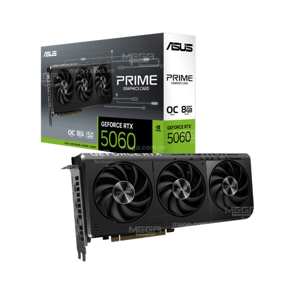 Vga Asus PRIME RTX 5060 8GB GDDR7 OC (PRIME-RTX5060-O8G)