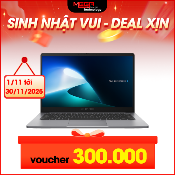 Laptop ASUS ExpertBook P1 P1403CVA-i508-50W Xám ( Cpu  I5-13420H, Ram 8GB, SSD 512GB, Vga Intel UHD Graphics,14.0inch FHD, FingerPrint, Win11,2Y)