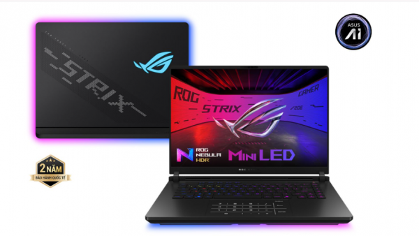 Laptop ASUS ROG Strix SCAR 16 G635LW-RW175W Đen (Cpu Ultra 9-275HX, Ram 64GB ( 2x32gb), SSD 4TB, Vga GeForce RTX 5080 16GB GDDR7, 16 inch WQXGA 240Hz, Win 11H)