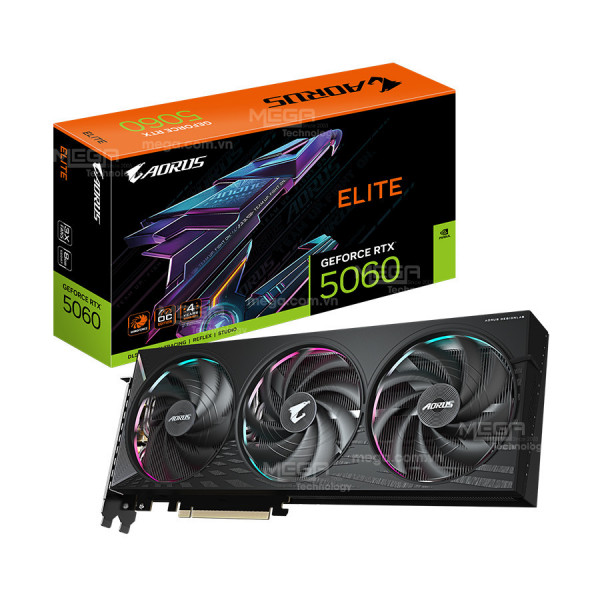 Vga Gigabyte AORUS RTX 5060 ELITE 8GB (N5060AORUS E-8GD)