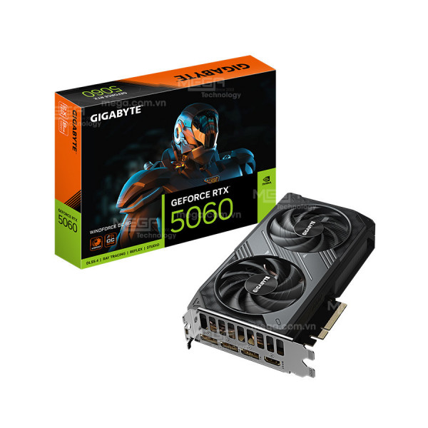 Vga Gigabyte RTX 5060 WINDFORCE OC 8GB (N5060WF2OC-8GD)