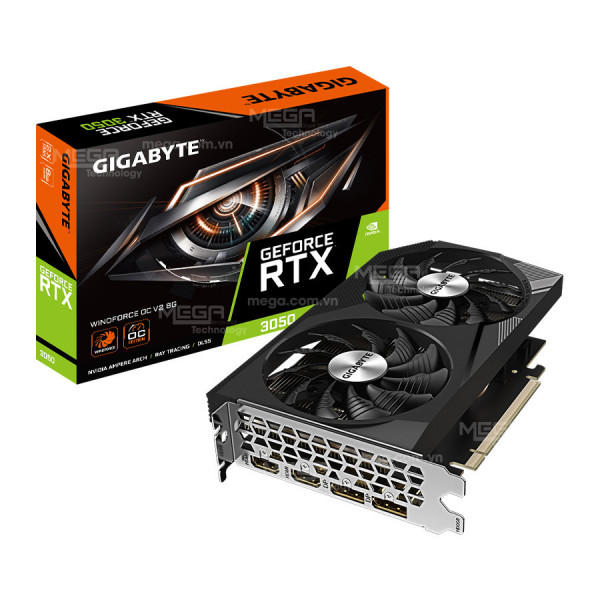 Vga Gigabyte GeForce RTX 3050 WINDFORCE OC V2 8GB (GV-N3050WF2OCV2-8GD)