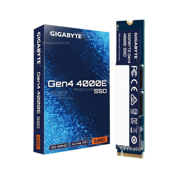 SSD Gigabyte 500GB 4000E M.2 2280 PCIe Gen4 x4 (Đọc 3600MB/s - Ghi 3000MB/s) - (G440E500G)