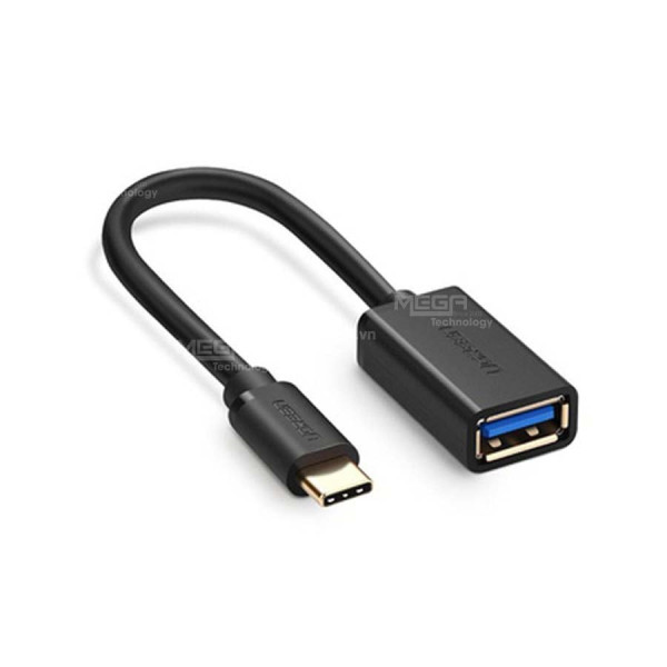 Cáp USB Type C sang USB 3.0 truyền dữ liệu giữa máy tính và điện thoại dài 15cm , màu đen Ugreen ( 30701)