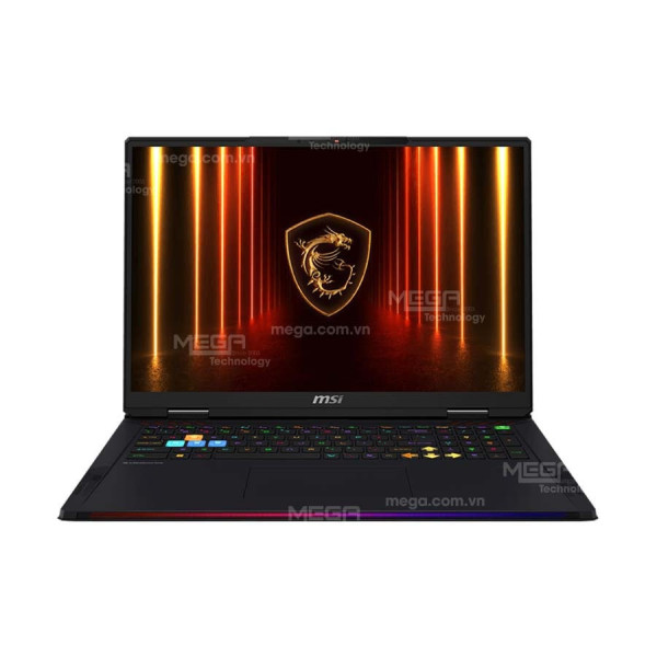 Laptop MSI Raider 18 HX AI A2XWJG 692VN Đen ( Cpu Ultra 9-285HX, Ram 64GB (2x32gb), SSD 4TB, Vga RTX 5090 24GB,18.0 Inch UHD 4K MiniLED IPS, Win 11SL, Balo , 3Y)