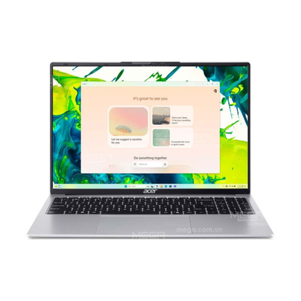 Laptop Acer Aspire Lite 16 AI AL16-71P-5674 NX.D4XSV.001 Bạc (Cpu Ultra 5-125H, Ram 16GB (2x8GB), SSD 512GB, Vga Intel ARC Graphics,16 inch FHD +, Win 11)