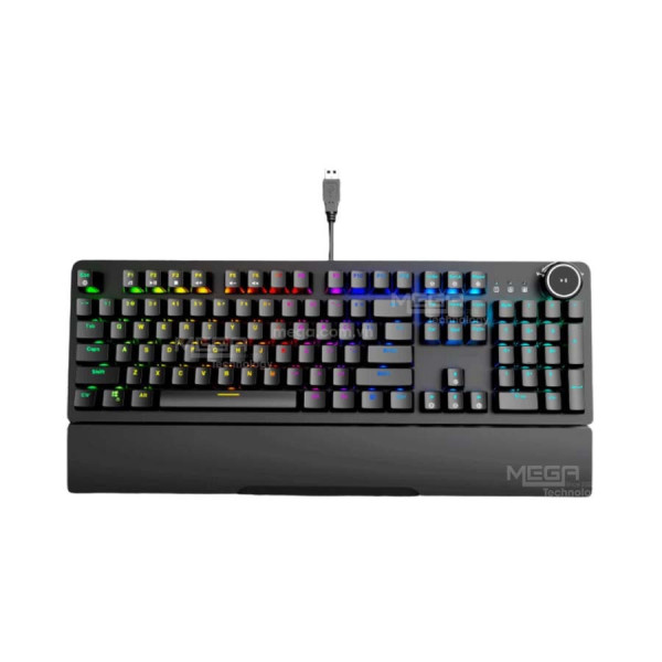 Bàn phím cơ GNet Gaming GK515 Rainbow Switch Quang Học có kê tay ( Led, Usb)