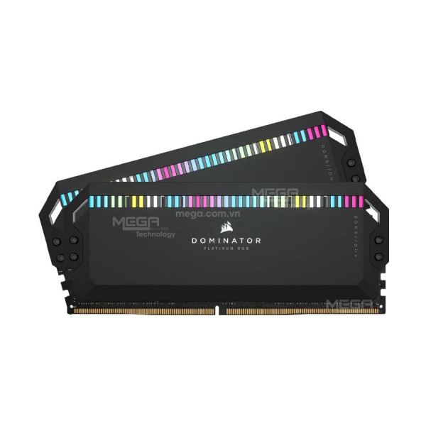 Ram Corsair 32gb/6000 (16gbx2) PC Corsair Dominator Platinum RGB Black Heatspreader DDR5 DIMM 6000MHz (CMT32GX5M2X6000C36)