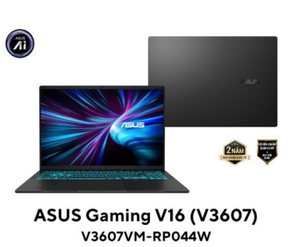 Laptop ASUS Gaming V16 V3607VM-RP044W Đen (Cpu Core 7-240H, Ram 16gb, SSD 1TB, Vga  RTX 5060 8GB GDDR7, 16 inch WUXGA 144Hz, Win 11H, 2Y)
