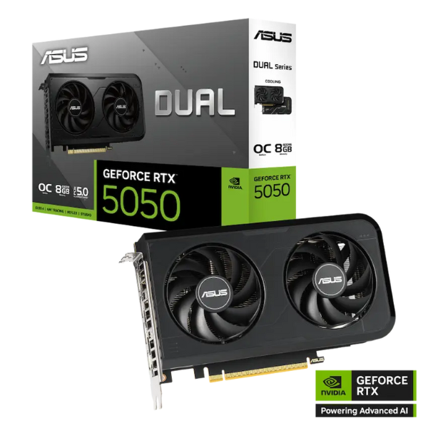 Vga Asus Dual GeForce RTX 5050 8GB GDDR6 OC Edition (DUAL-RTX5050-O8G)