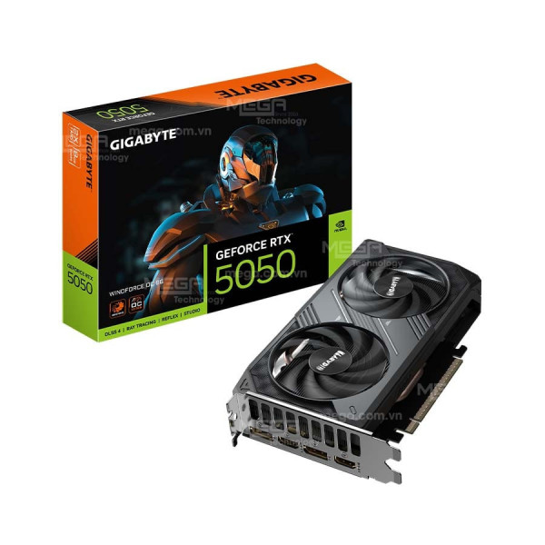 Vga Gigabyte GeForce RTX 5050 WINDFORCE OC 8G (GV-N5050WF2OC-8GD)