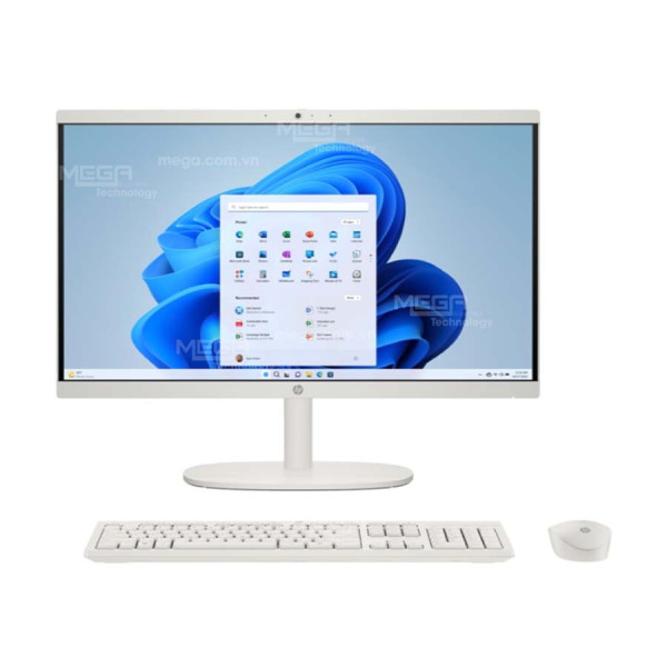 Máy bộ AIO HP 22-dg0016d AY8C6PA Trắng ( Cpu I3-N300, Ram 8GB, SSD 512GB, Vga Intel UHD Graphics, 21.45 inch FHD, Win 11SL , Keyboard, Mouse,1Y)