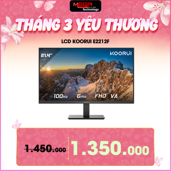 LCD Koorui E2212F 21.45 inch FHD VA 100Hz 6ms ( HDMI 1.4, VGA, Audio Out)
