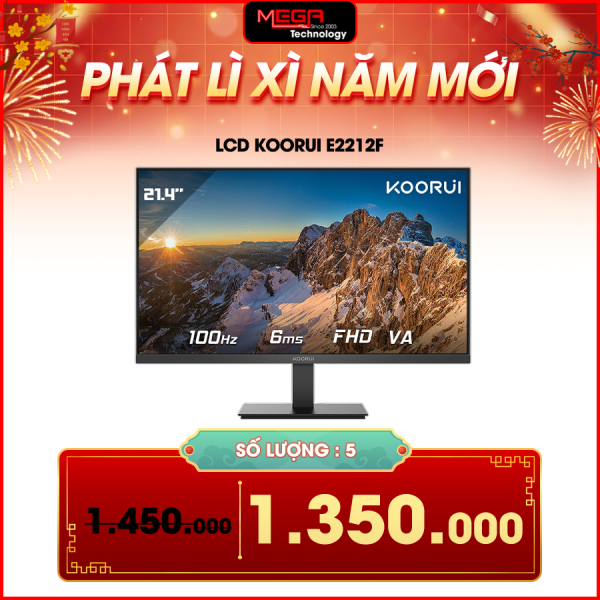 LCD Koorui E2212F 21.45 inch FHD VA 100Hz 6ms ( HDMI 1.4, VGA, Audio Out)