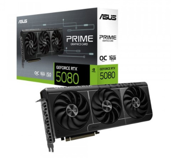 Vga Asus Prime GeForce RTX 5080 16GB GDDR7 OC Edition (PRIME-RTX5080-O16G)