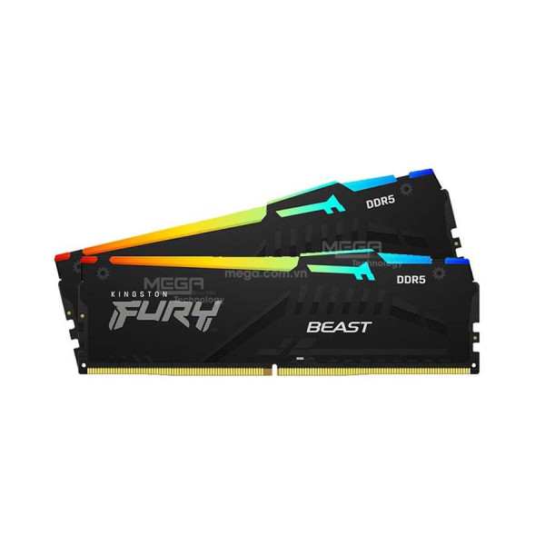 Ram 16GB/6000 PC (Kit) Kingston Fury Beast RGB EXPO DDR5 (KF560C36BBE2AK2-32WP)