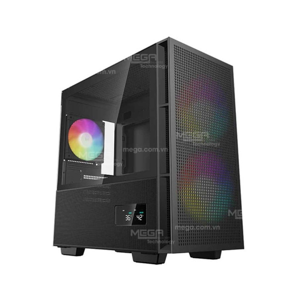 Case Deepcool CH360 DIGITAL (MATX, Màu Đen, Màn Hình Hiển Thị)